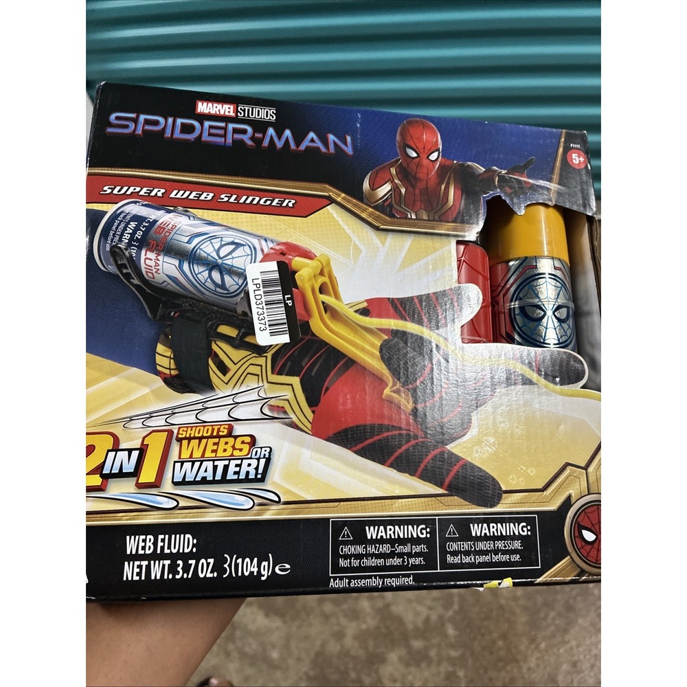 Marvel Spider-Man Super Web Slinger 2 in 1 Shoots Webs or Water Shooter Toy New